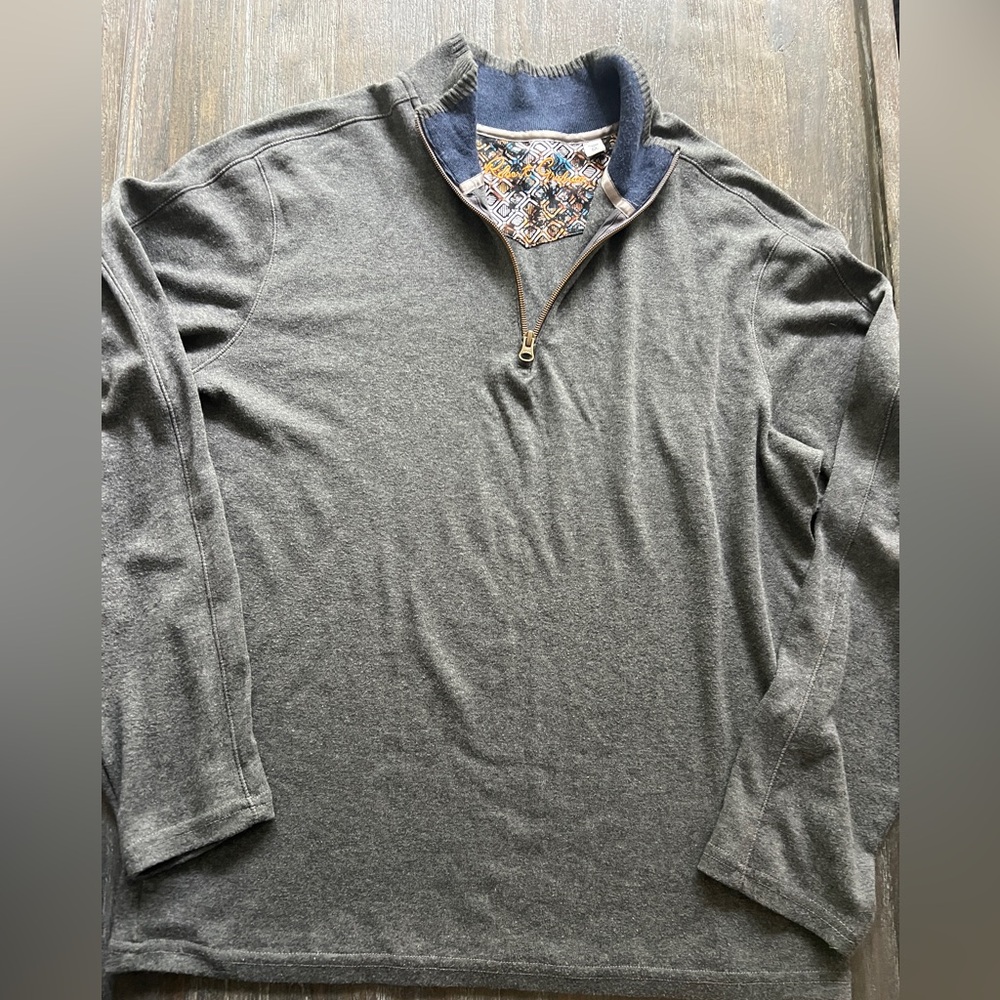ROBERT GRAHAM men’s 1/4 zip pullover sweater , sz M